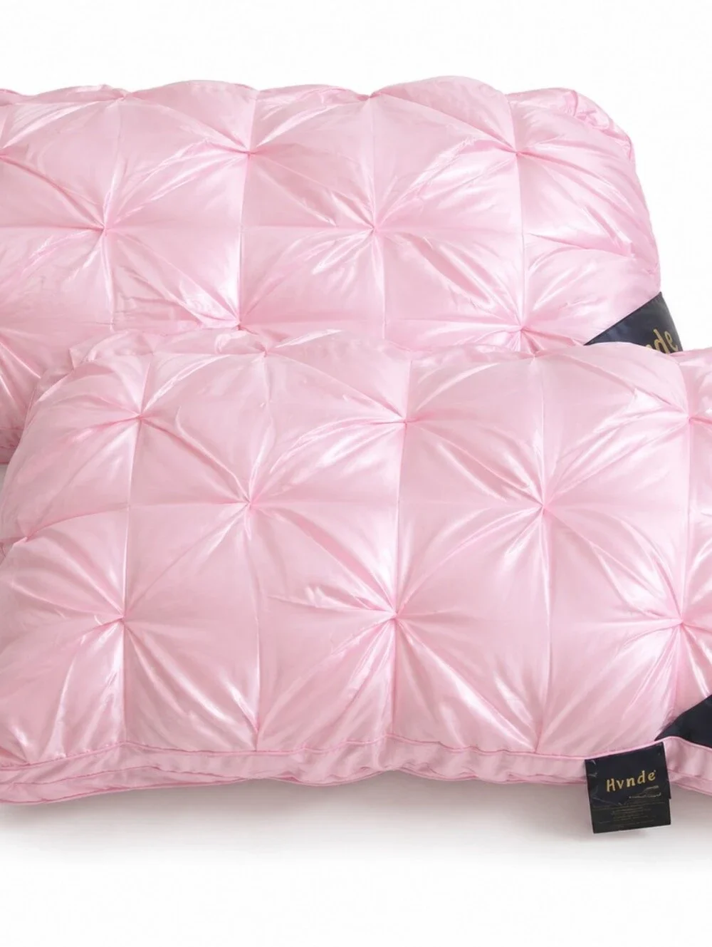 2 Hvnde Pink Pintuck Decorative Pillow Pair